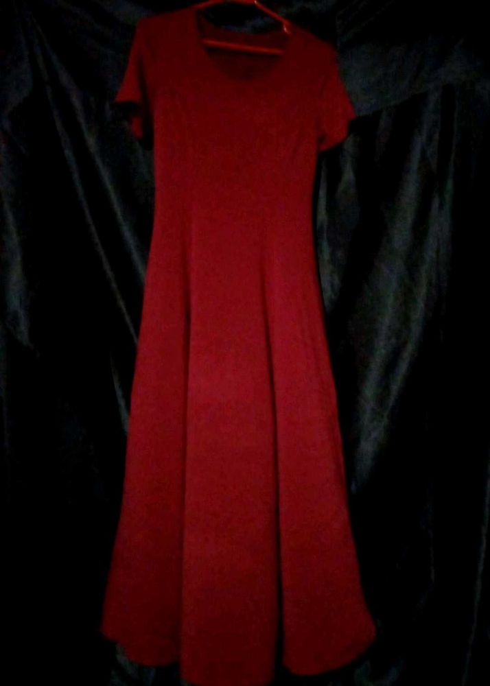 Elegant Red A-Line Dress