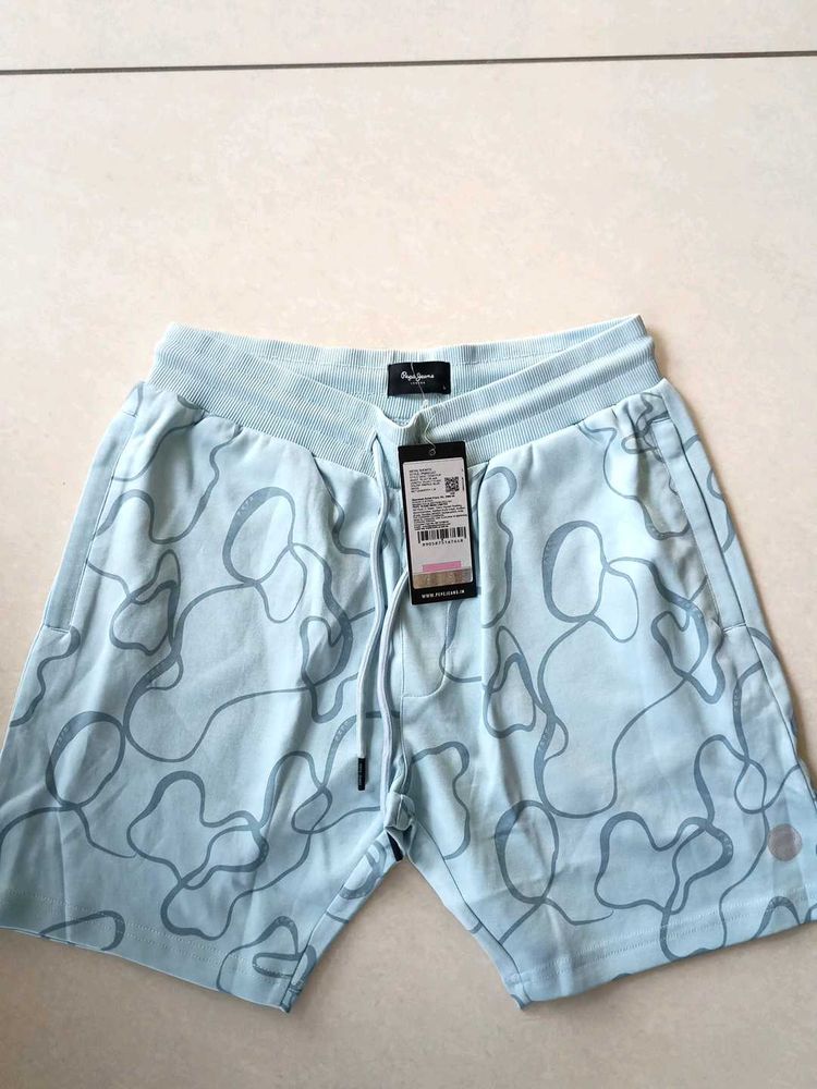 Pepe Jeans Blue Patterned Shorts