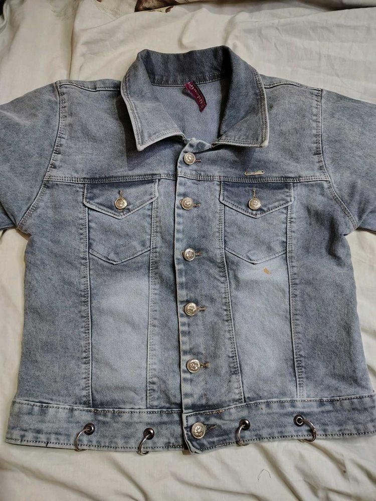 Stylish Washed Denim Jacket