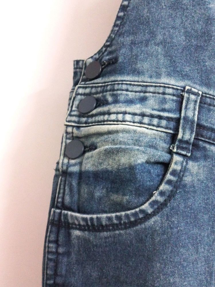 Trendy Acid Wash Denim Overalls