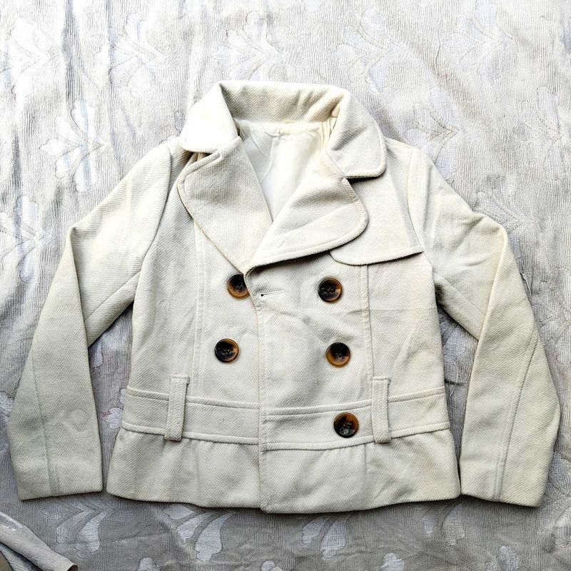 White Peacoat Jacket