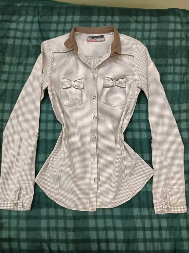 Chic Checked Long Sleeve Button-Up Shirt