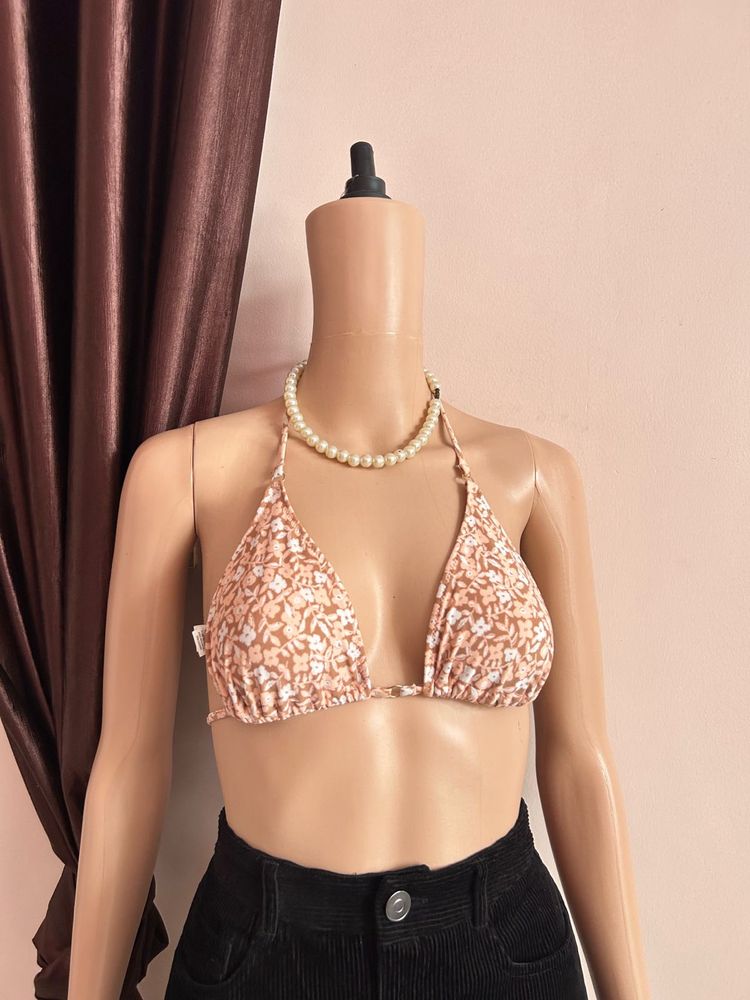 Floral Triangle Bikini Top (32-33 bust)