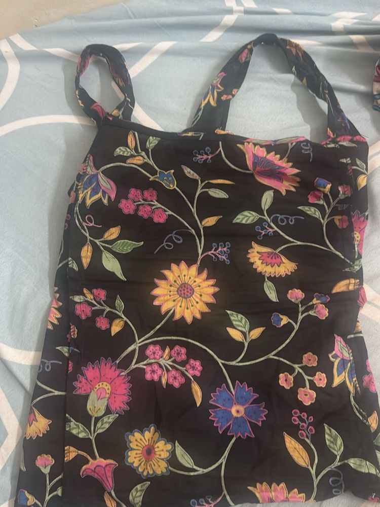 Floral Print Spaghetti Strap Top