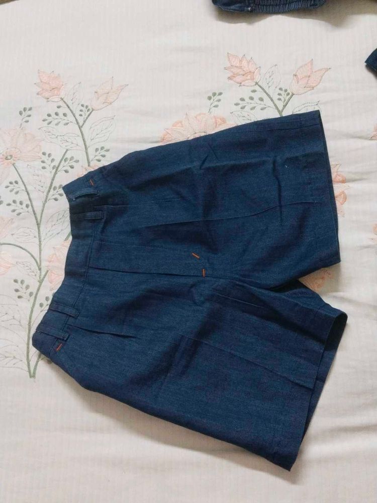 Classic Dark Wash Denim Shorts