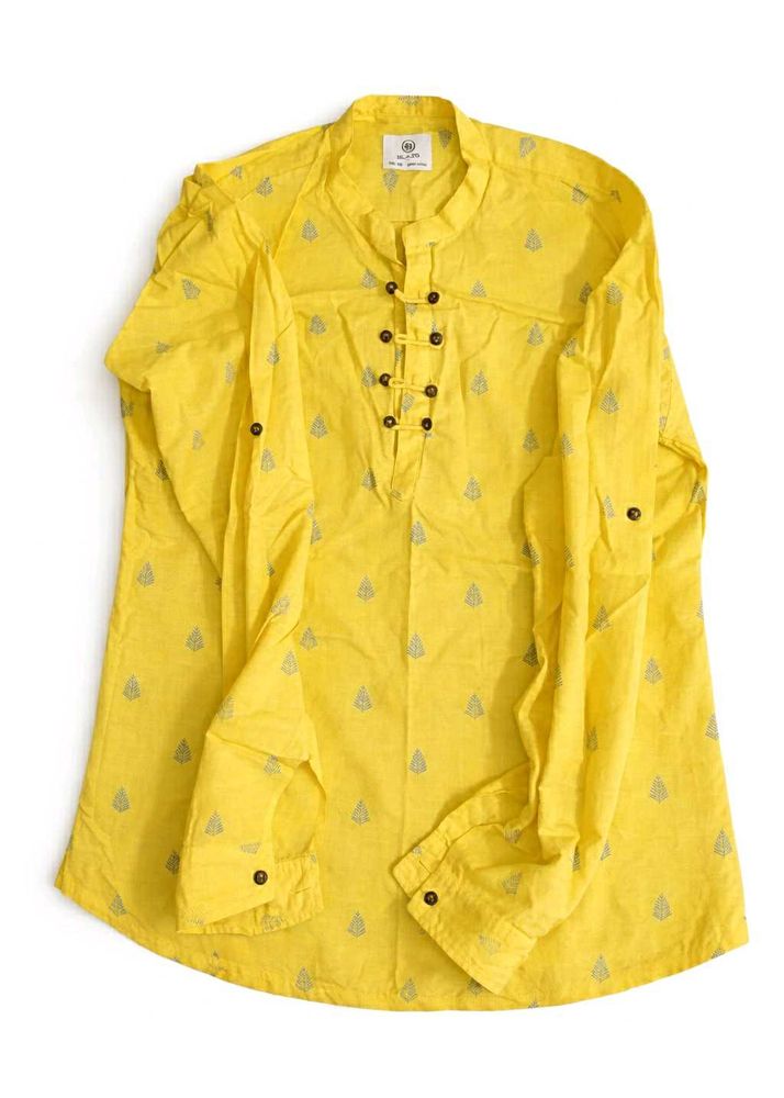 Yellow Casual Kurta shirt