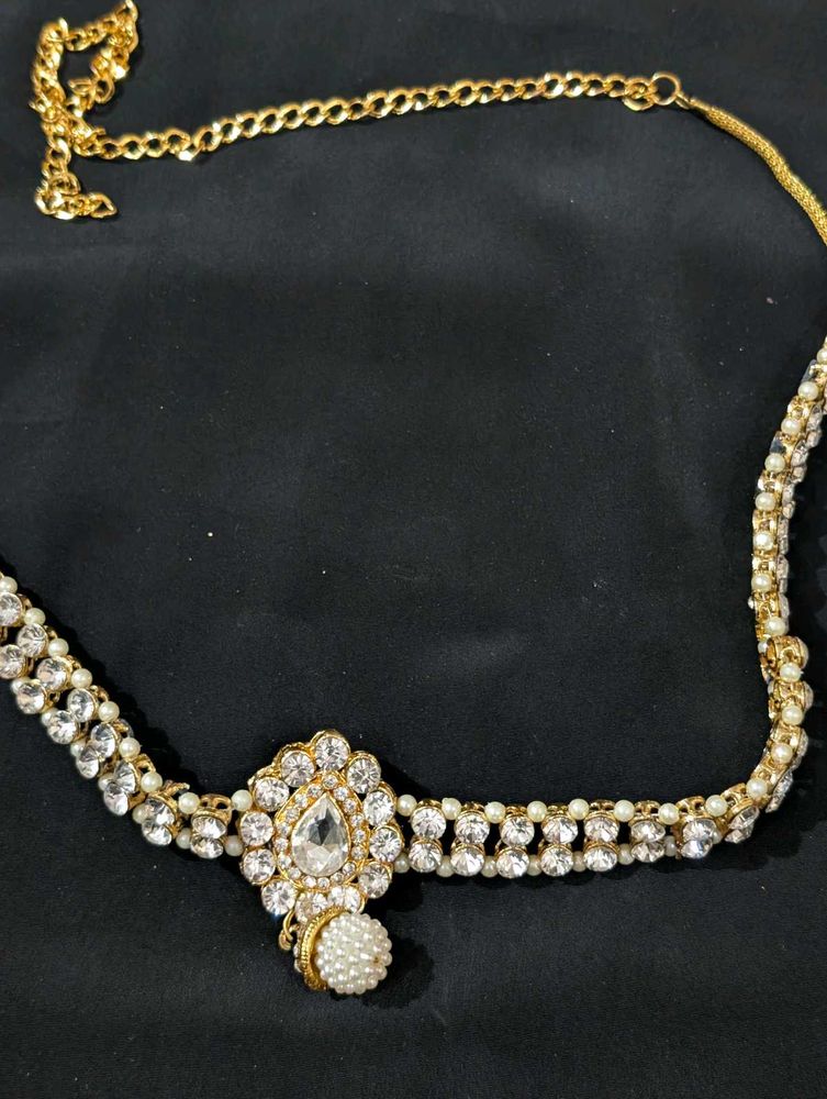 Elegant Pearl &amp; Crystal Waist Chain