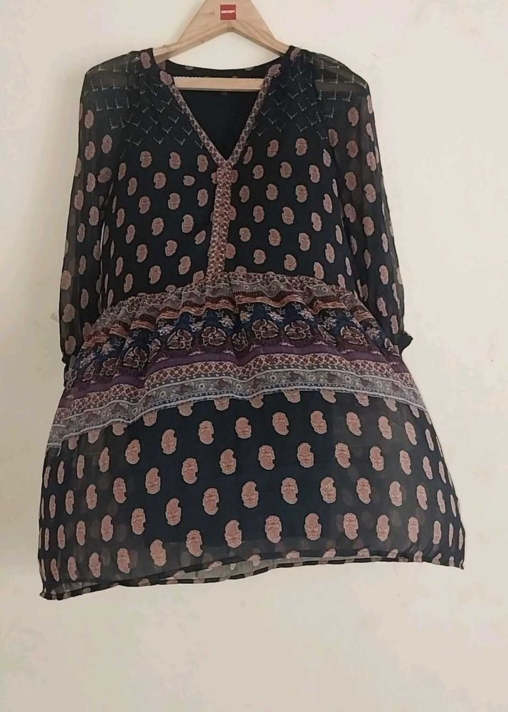 Boho Print Tunic Top
