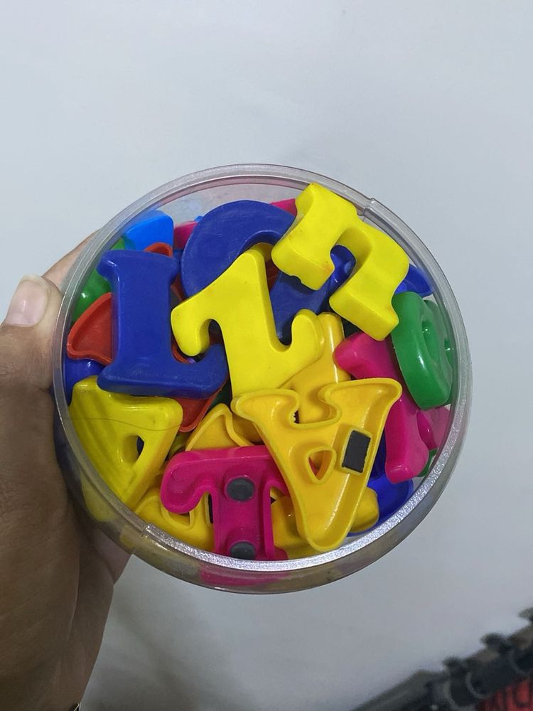 Colorful Magnetic Letters and numbers Set with Jar
