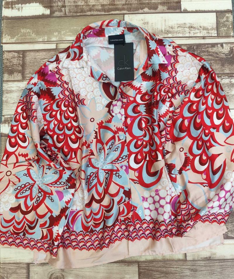 Calvin Klein Bold Floral Print Shirt - XL