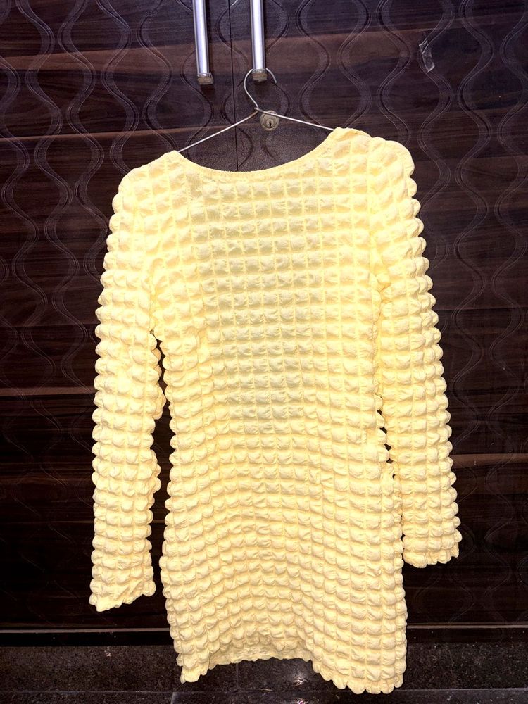 Textured Yellow Top