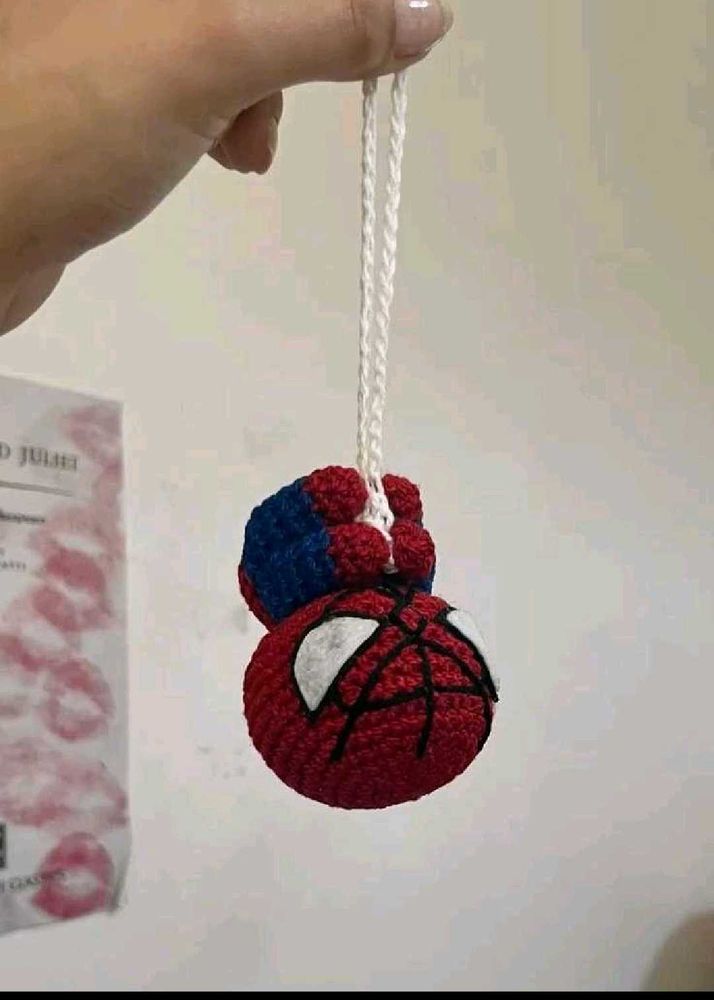 Spiderman Crocheted Keychain/Accessory