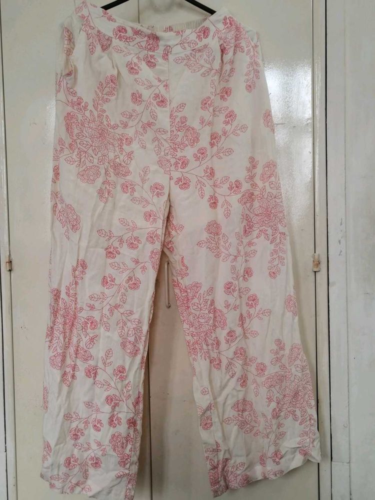 Boho Floral Wide-Leg Palazo Pants