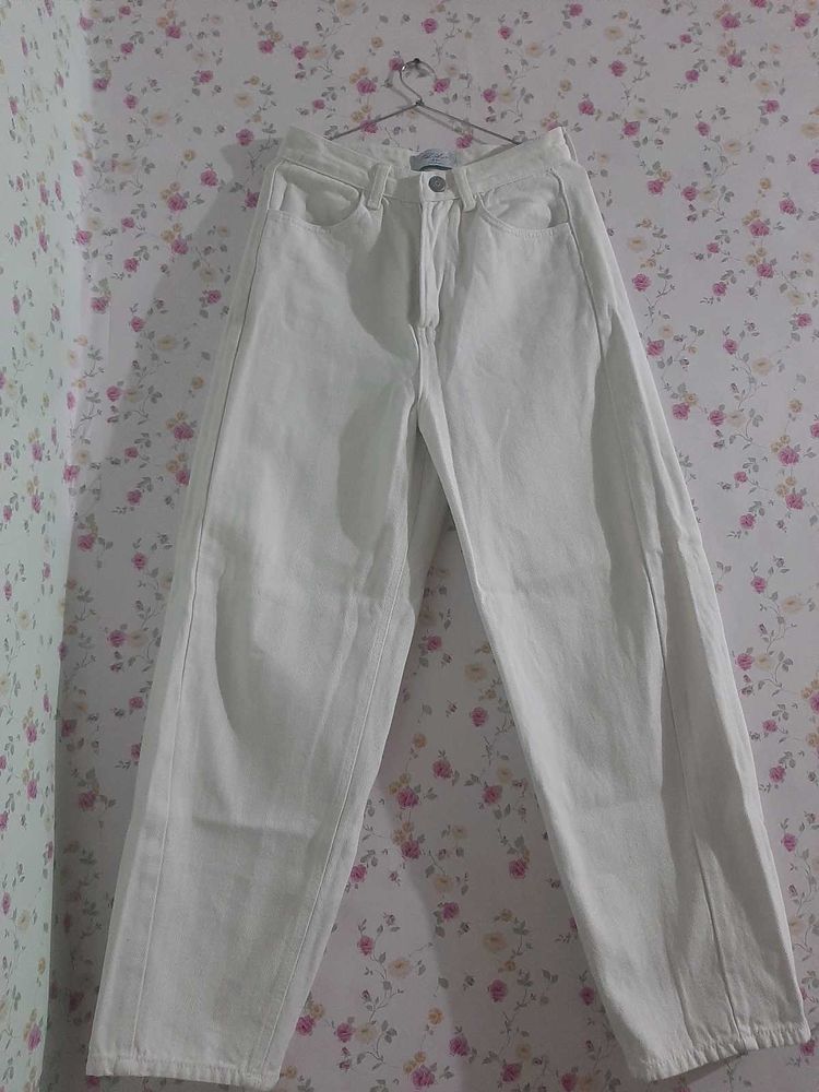 White Wide Leg Jeans