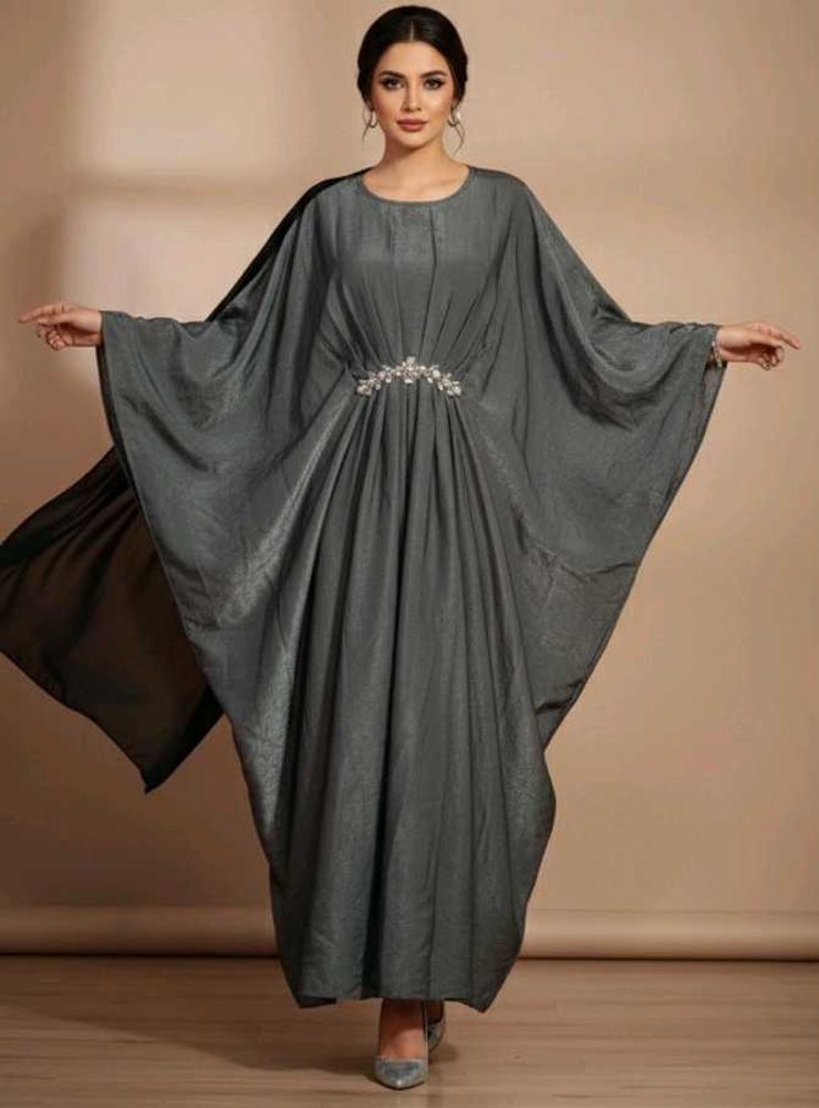 🆕 Elegant Gray Dubai Kaftan Abaya, Burqua