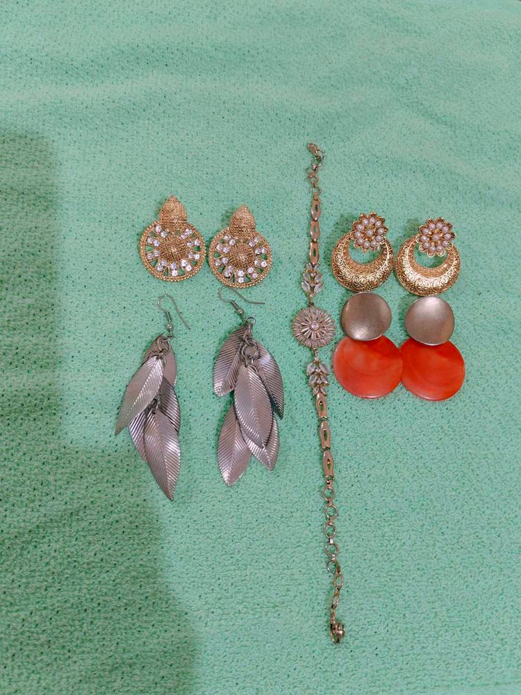Chic Earring and Bracelet Set