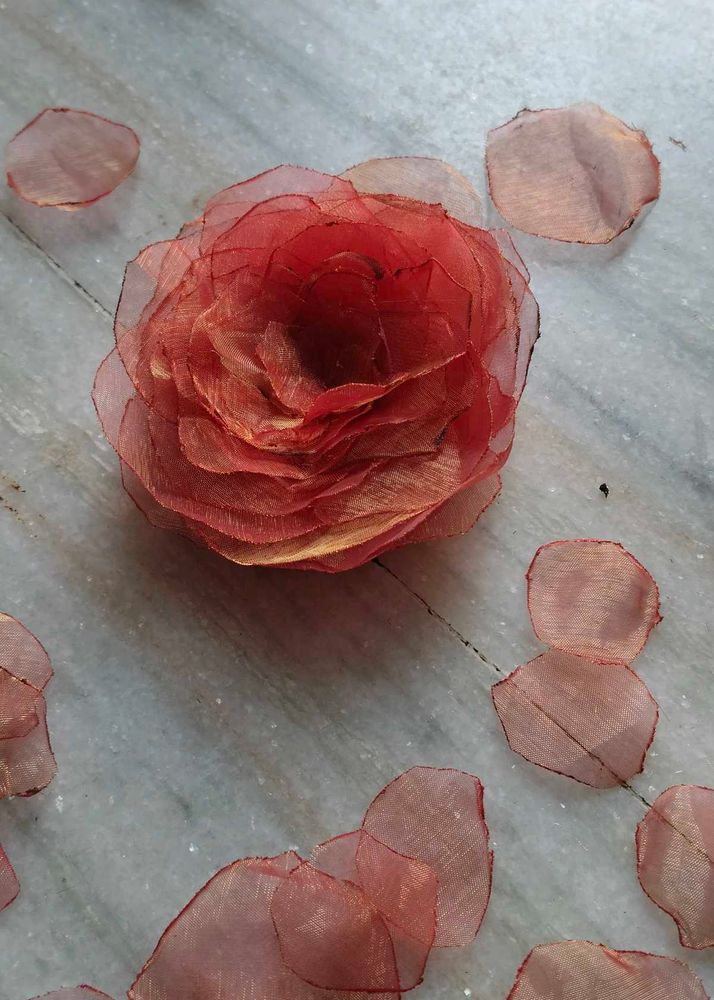 Handmade Fabric Flower Hair Clip