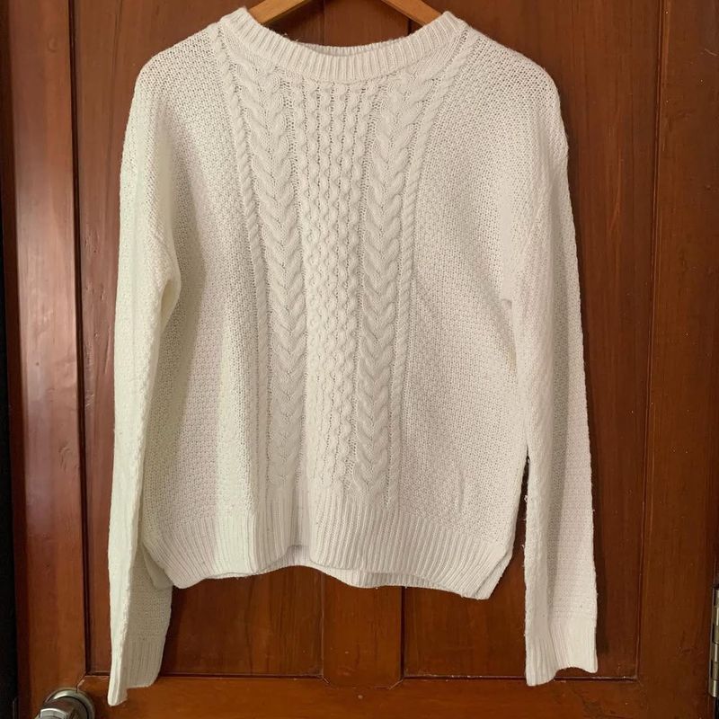 Off white Cable Knit Pullover