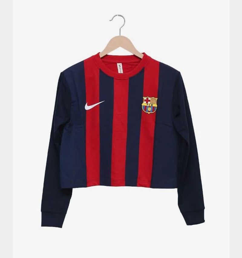 FC Barcelona Cropped Long Sleeve Top