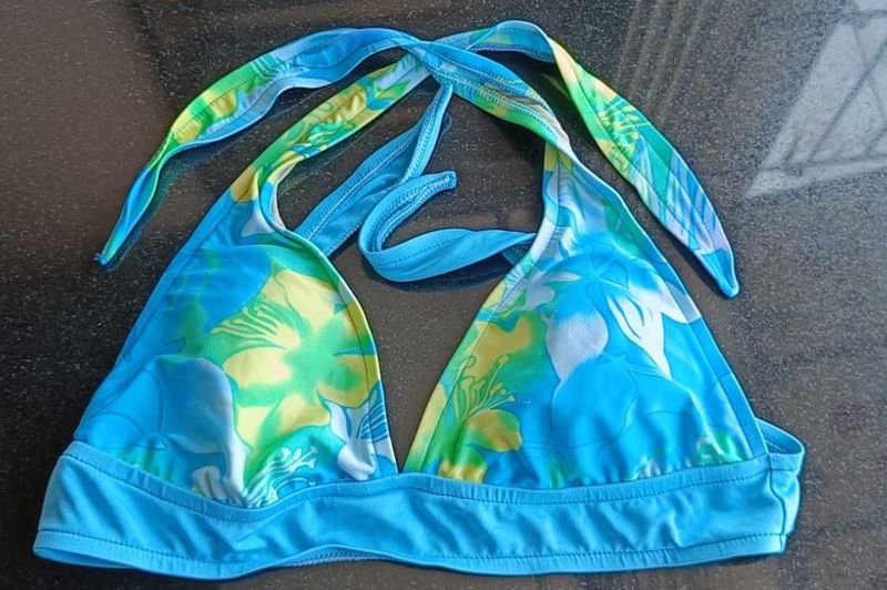 Aqua Blue Swimwear Lightly Padded Bra.