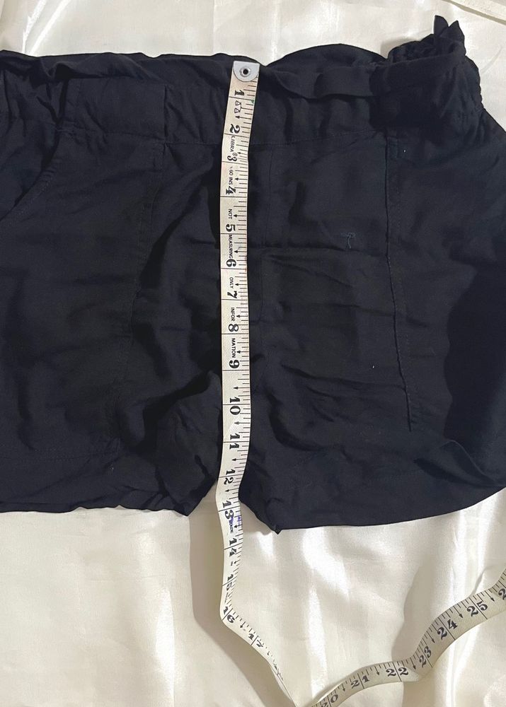 Black High-Waisted Shorts