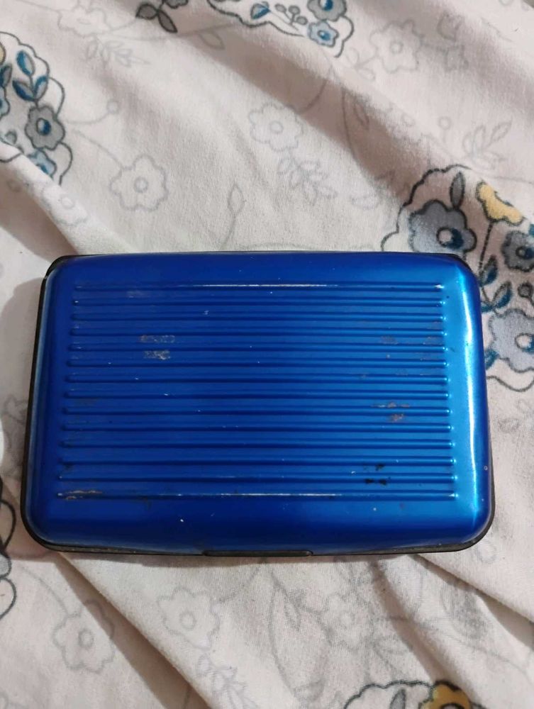 Blue Card Holder Wallet