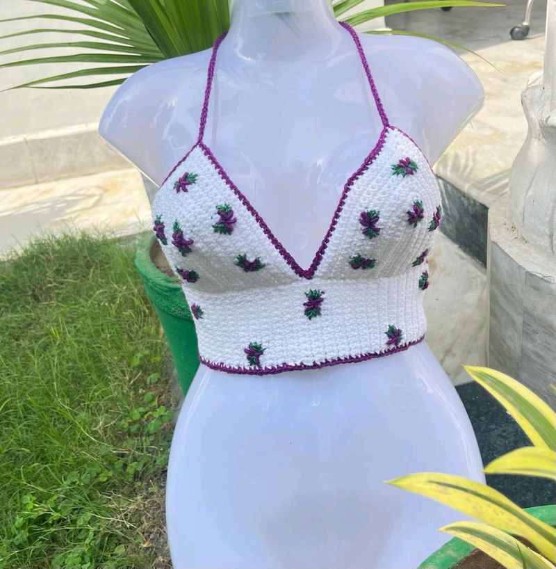 Neelam's Crochet Corner's Crochet Bralette Top Backless