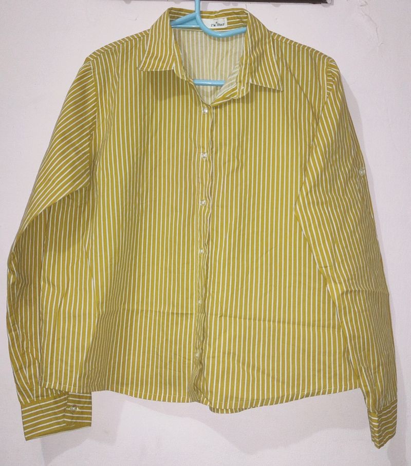Mustard Yellow Lined Shirt