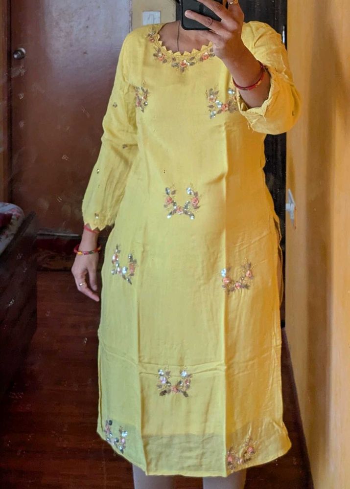 Yellow Kurta.