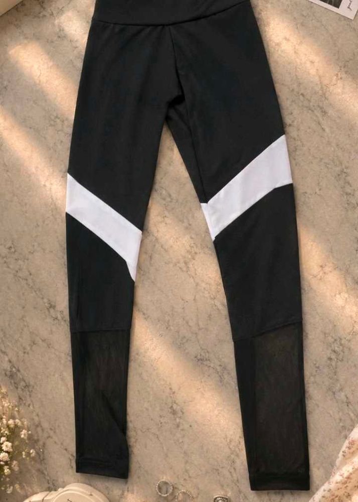 Stylish Black &amp; White track pants leggings