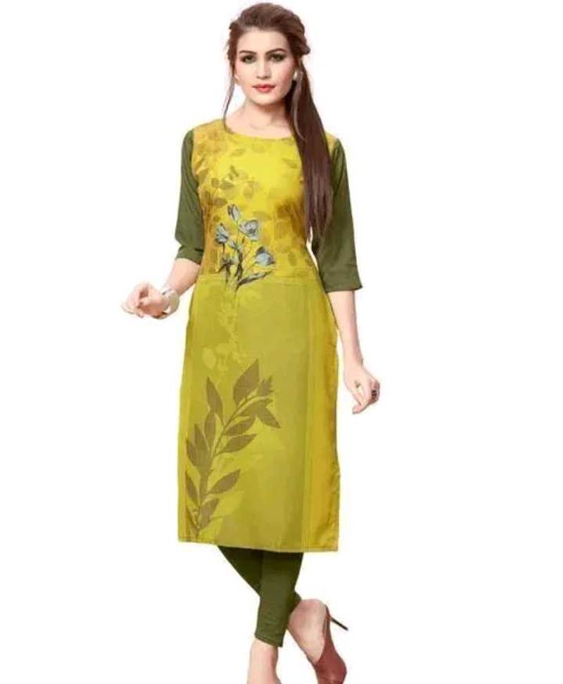 Olive Colour Women Printed Kurta