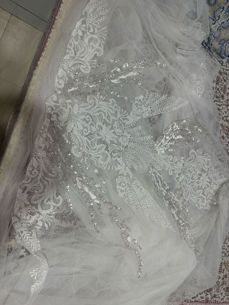 Net Fabric with sequence big patch on one side