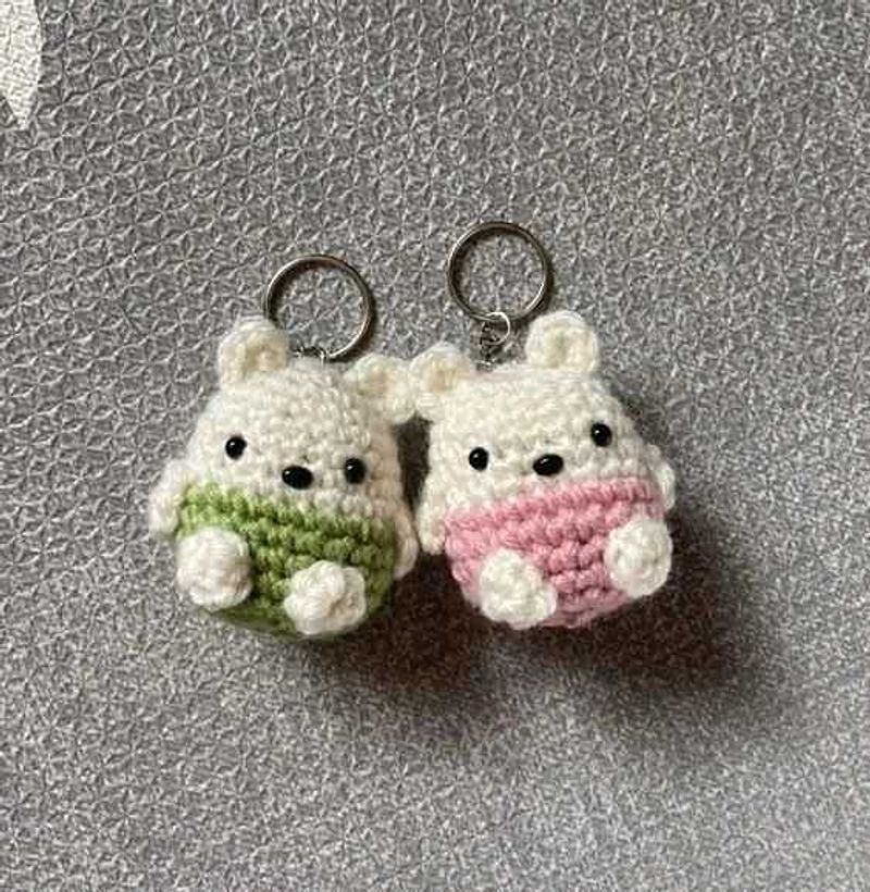 Cute Crochet Bear Keychains (Set of 2)