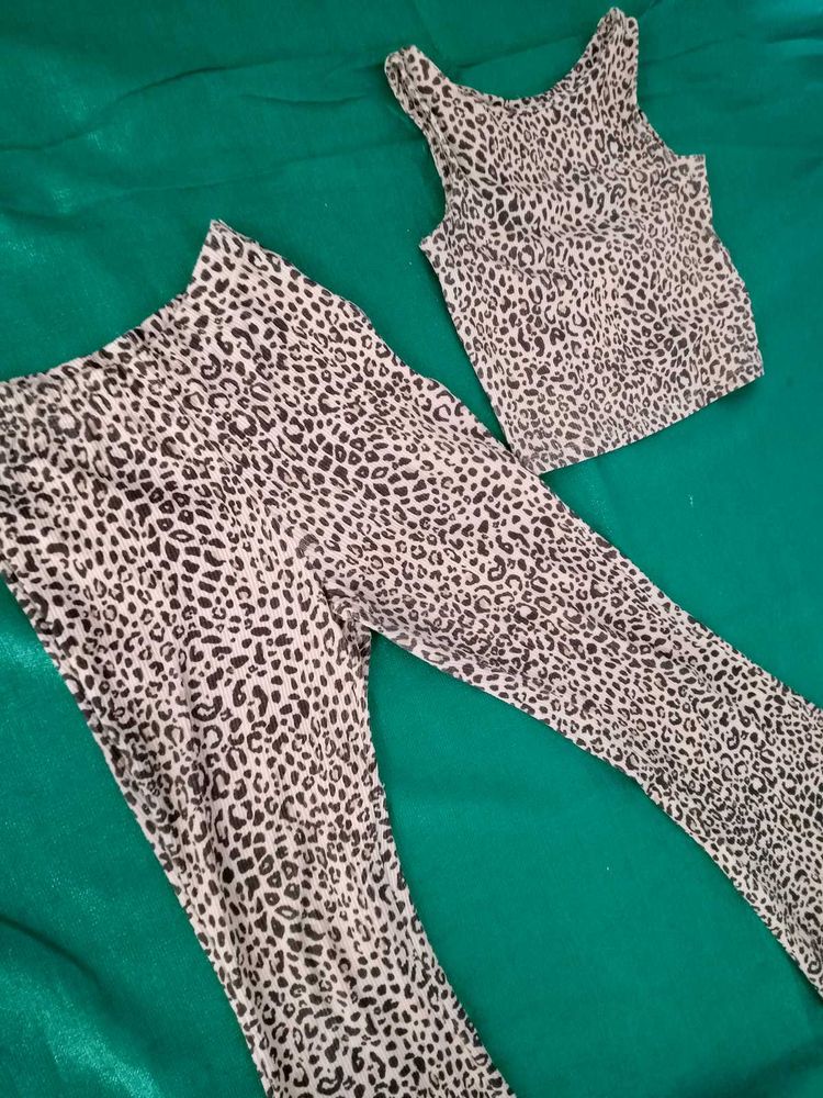 Leopard Print Tank Top &amp; Pants Set