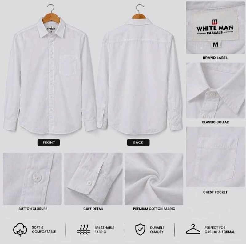 A classic Shirt for men with white colour