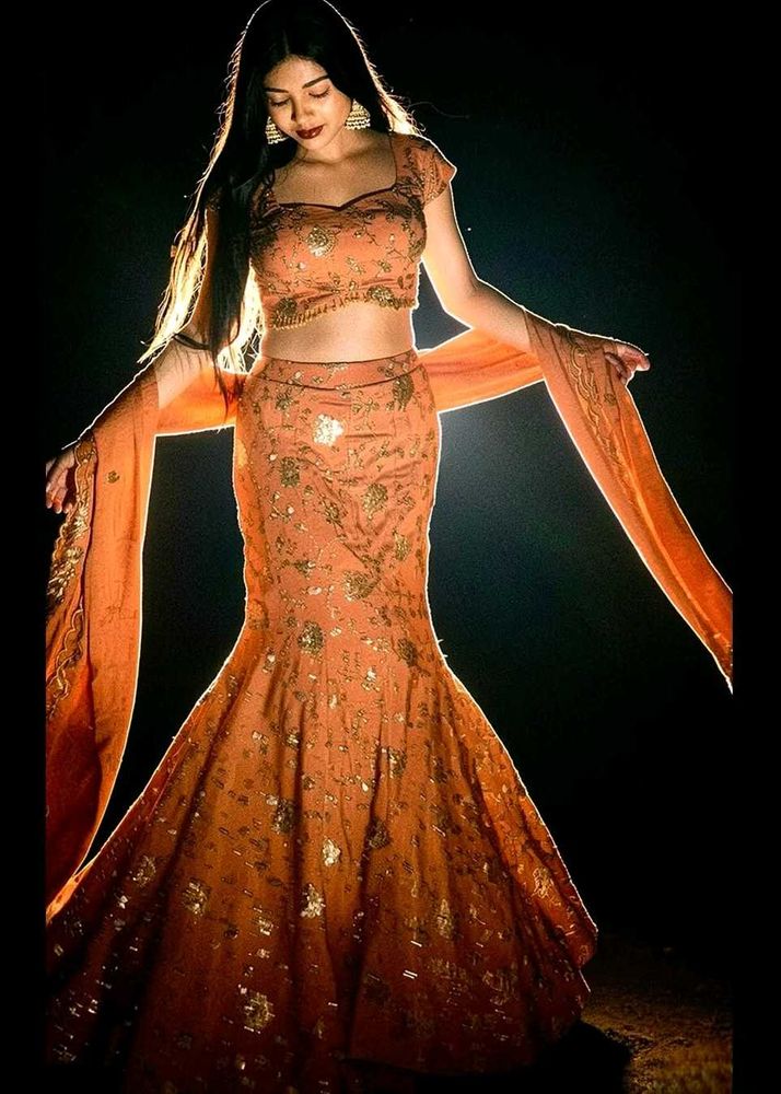 🧡6 Meter Flare Fish Cut Lehga Set🧡