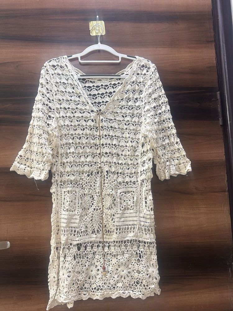 Boho Crochet Tunic Top