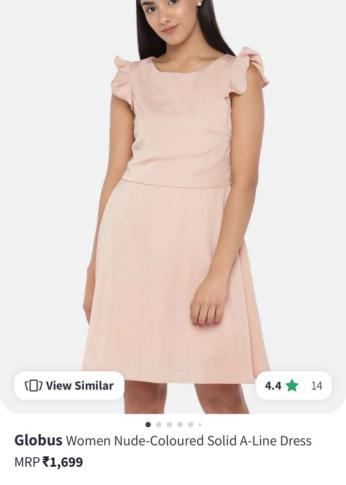 GLOBUS  Nude Color A Line Dress