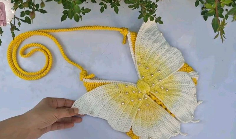 Handmade Butterfly Crochet Bag