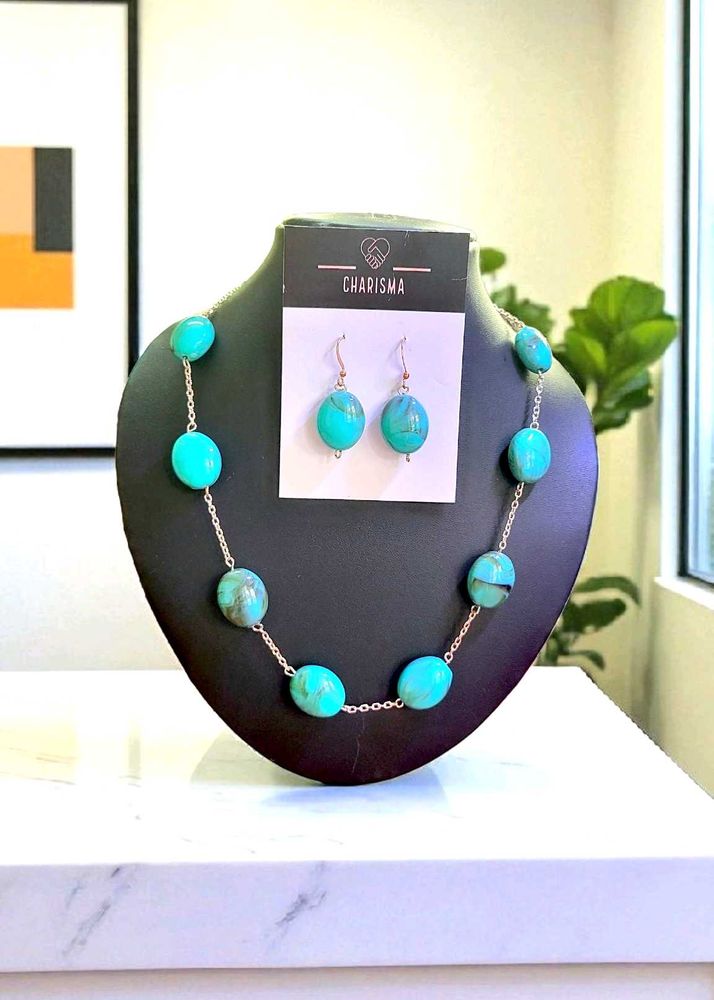 Turquoise Necklace &amp; Earring Set