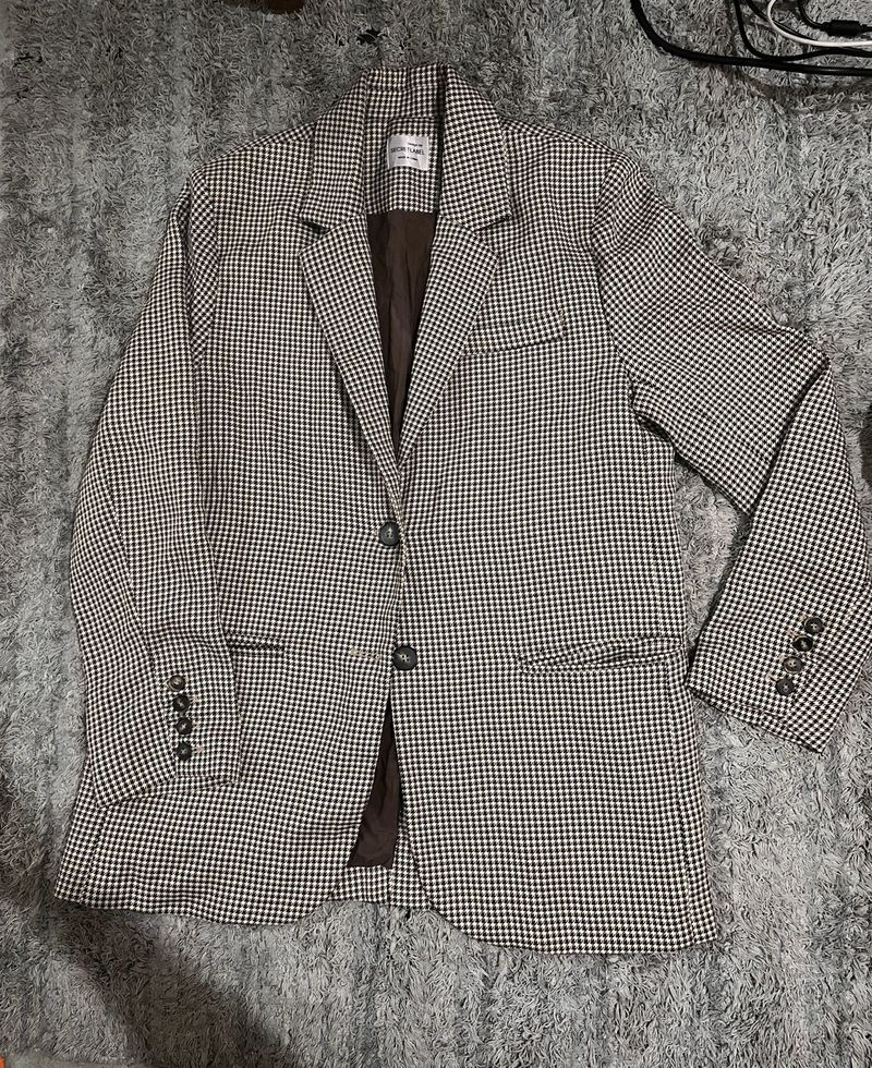 Houndstooth pattern Blazer