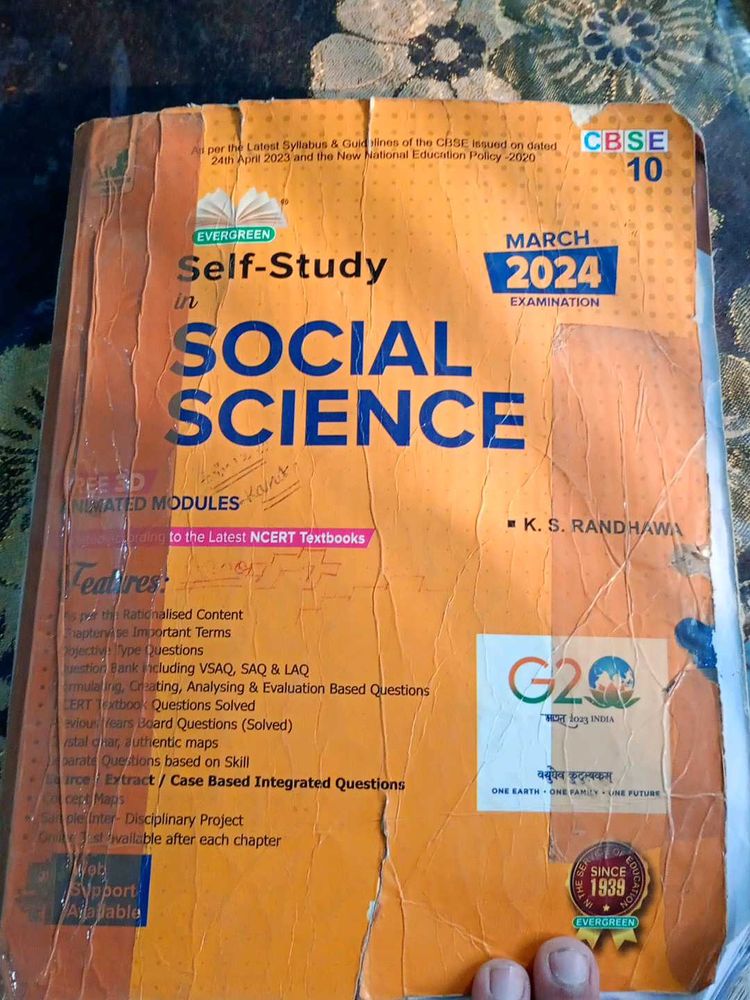 Self-Study Social Science Book for Class 10