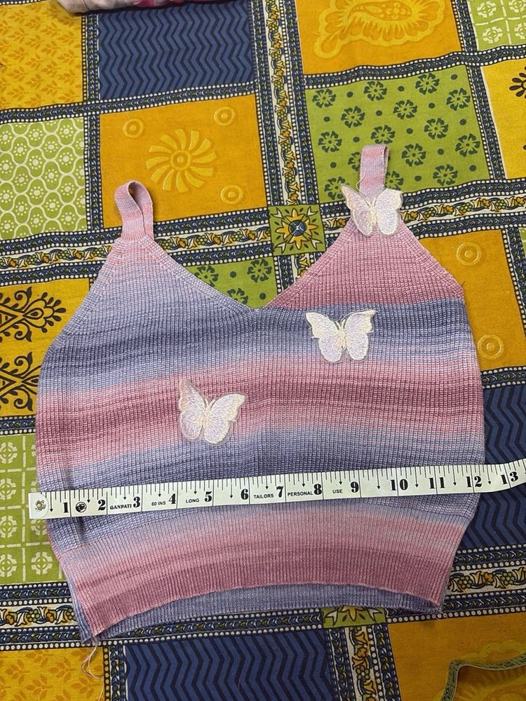 Cute Butterfly Crop Top