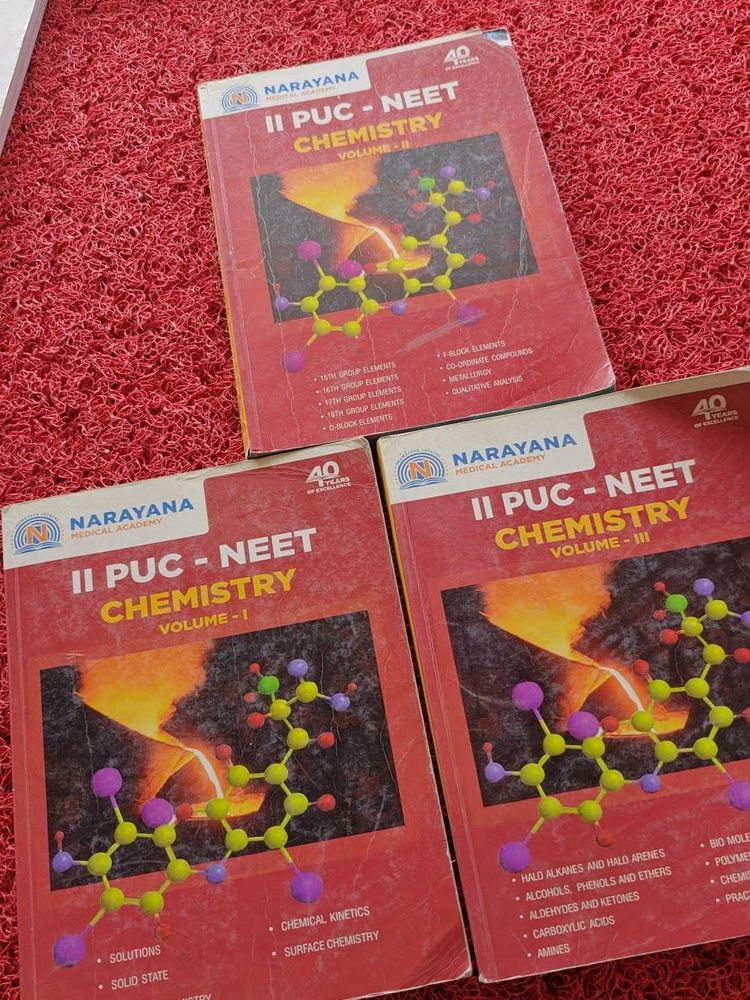 Narayana NEET Chemistry Textbooks Vol I, II, III