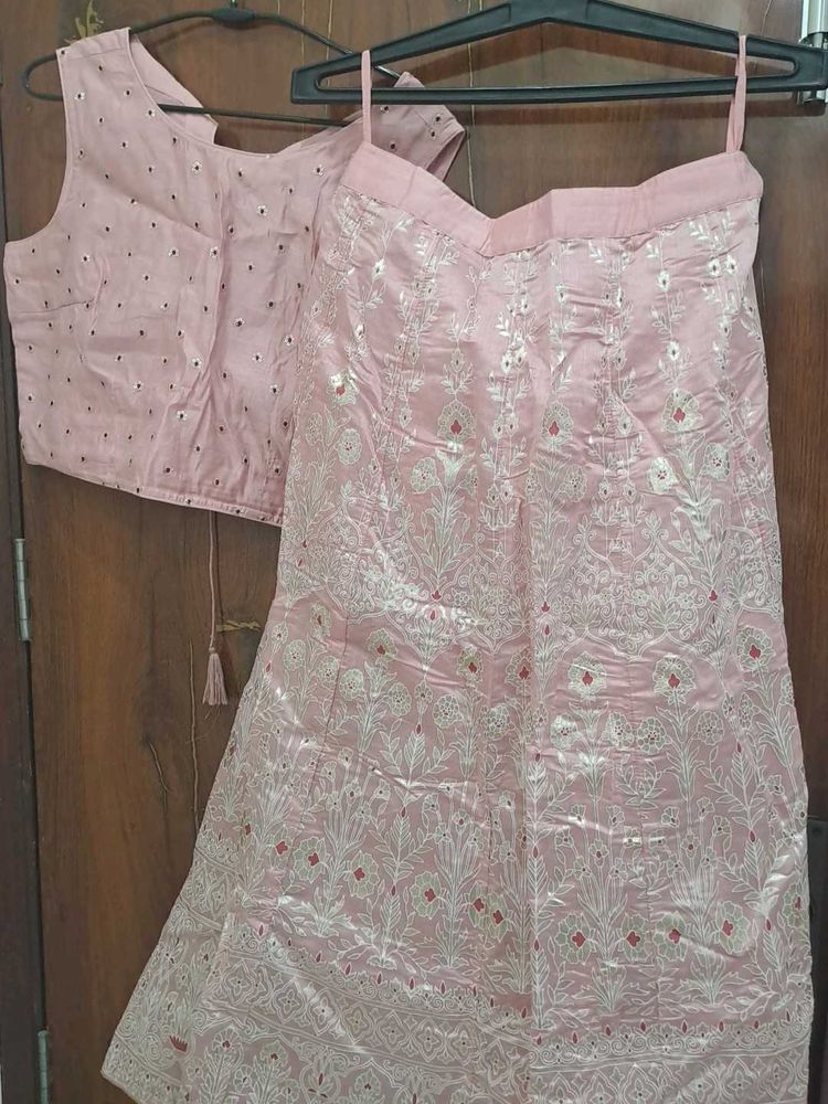 Peach Avaasa Lehenga Choli