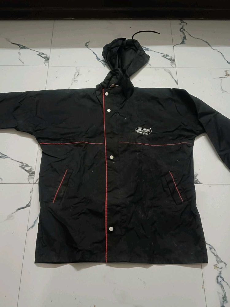 Men's Black Raincoat
