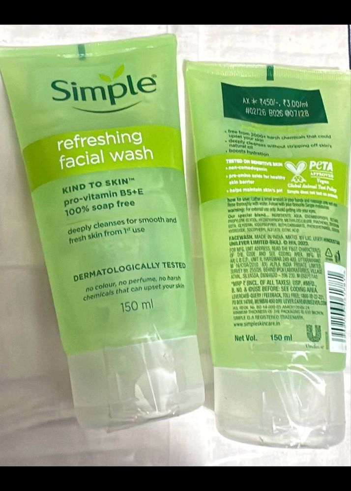 Simple Refreshing Facial Wash 150ml