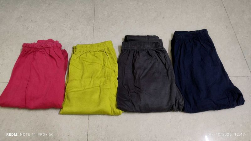 bundle of 4 coloured leggings
