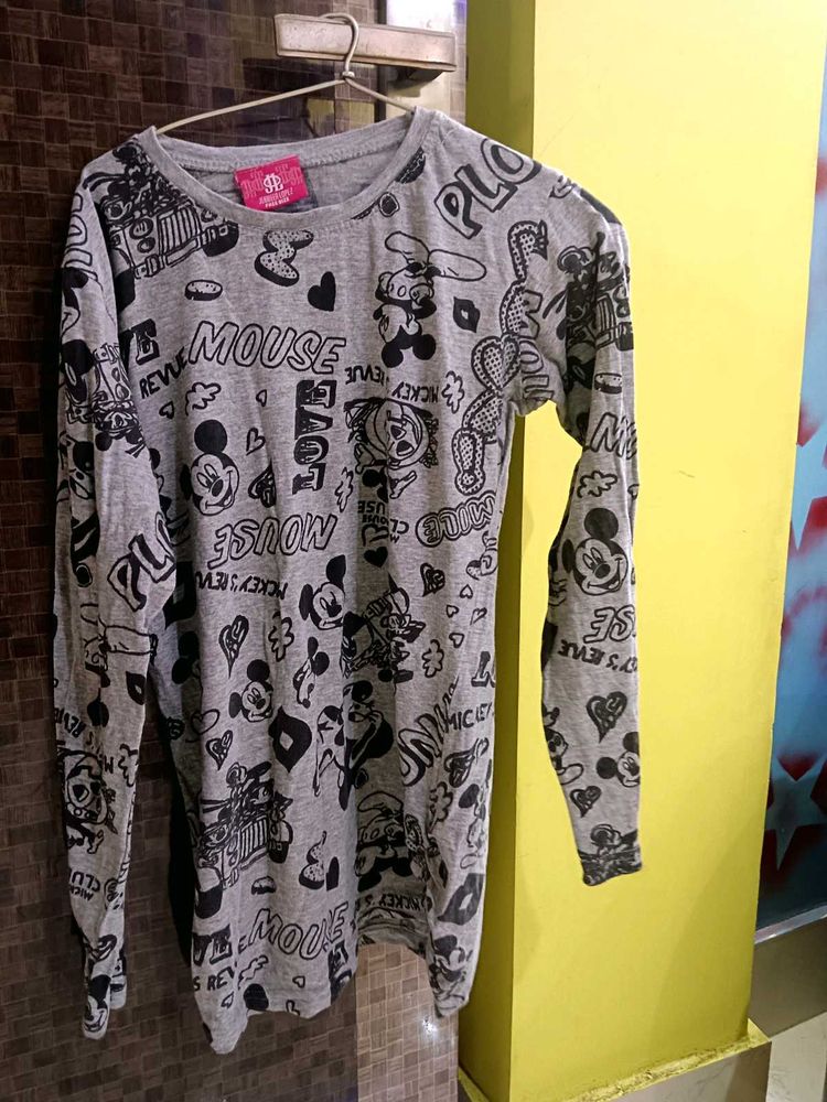 Mickey Mouse Graphic Long Sleeve Shirt