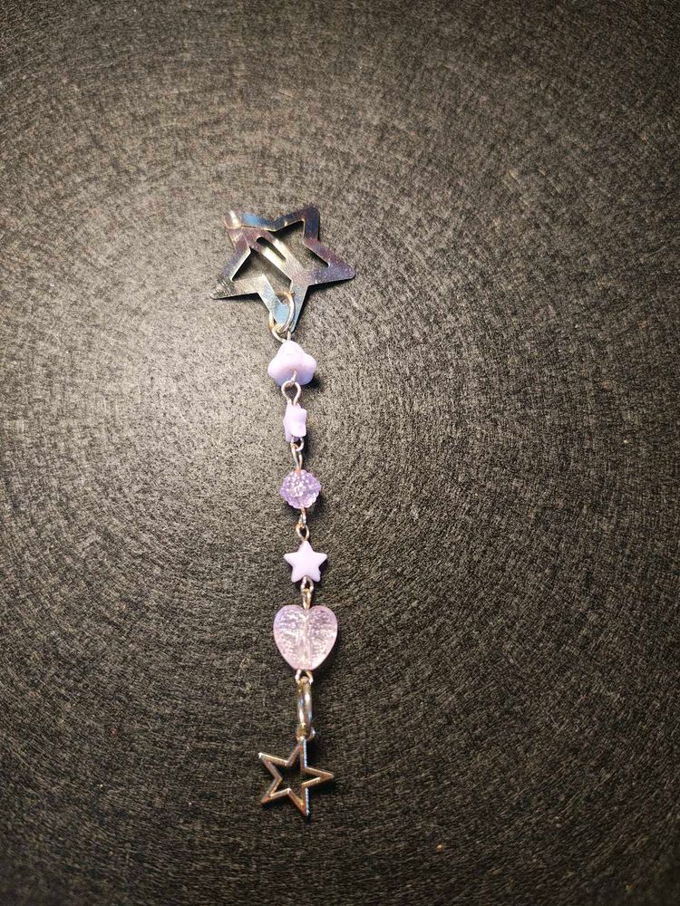Star Charm Hair Clip with Beads